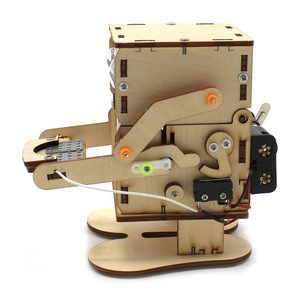 Kit de robot mangeur de pièces de monnaie en bois, jouet scientifique à assembler manuellement pour enfants de 7 à 9 ans, modèle éducatif STEM, artisanat, puzzle, bricolage - Product Image 3
