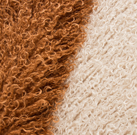 Nouveau tissu en fausse fourrure bouclée longue en polyester tricoté 100 % effet cascade pour vêtements, tapis et jouets