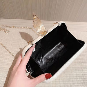 Luxo feminino metálico folhas encerramento noite saco embreagem pequenas bolsas crossbody formal para festas de casamento moda nupcial - Product Image 3