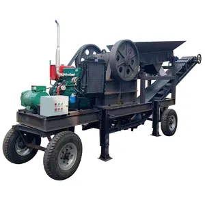 wholesale cheap Mobile Diesel PE250x400 Concrete Gravel Rock Stone limestone basalt granite portable jaw crusher for sale