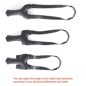 Outdoor-Spiel Einstellbare Länge Flaches Gummiband Jagd schleuder mit Munition Stahlkugeln Beutel Einfaches klassisches Design Schleuder - Product Image 2