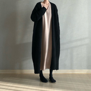 Wholesale Oversized Winter Knitted Women Heavy Long Sweater Gray Long Sleeve <strong>Cardigan</strong> for <strong>Ladies</strong> Chunky <strong>Christmas</strong> Coat - Product Image 4