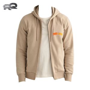เสื้อฮู้ดผ้าทอพิมพ์โลโก้ตามสั่งสำหรับผู้ชาย ลายเรียบ ผ้าฟลีซ ขายดีสำหรับฤดูใบไม้ผลิและฤดูใบไม้ร่วง รับผลิตแบบ OEM - Product Image 4