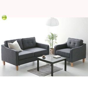 Juego de sofás de 3 piezas grises premium: tela duradera, aspecto elegante, ideal para <span class=keywords><strong>interiores</strong></span> de casas contemporáneas - Product Image 2