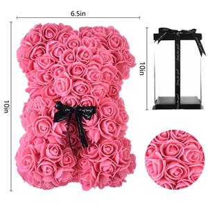 Orsetto di <span class=keywords><strong>Rose</strong></span> Fai da Te da 25 cm <span class=keywords><strong>con</strong></span> Scatola <span class=keywords><strong>Orso</strong></span> di Fiori Artificiali in PE Regali di San Valentino per Fidanzata Donna Moglie Festa della Mamma - Product Image 5