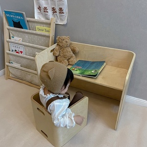 Ensemble de table d'apprentissage pour bébé en bois moderne monobloc pour chambre, école ou salon peut être acheté séparément - Product Image 5
