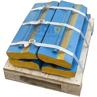 Pièces de rechange pour concasseur à percussion RM70 GO Marteaux à barres de soufflage chromées jaunes et rouges pour le concassage d'agrégats fins