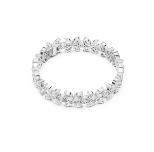 Designer Lab Grown Diamond <b>Silver</b> Plated <b>Bracelet</b> Elegant Fashion Jewelry Gift Accessory Custom Luxury Wristwear Charm <b>Bracelet</b> - Product Image 1