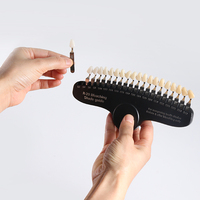 Guía Profesional de Blanqueamiento Dental R20, 20 Tonos, Tabla de Combinación de Colores Dentales con Espejo, Suministros para Blanqueamiento Dental