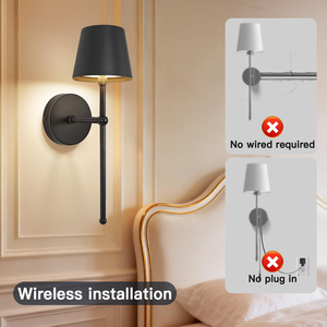 Rechargeable Modern <b>Wall</b> Sconce Living Room Indoor Gold 3CCT <b>Dimmable</b> Wireless Battery Operated <b>Wall</b> Sconce with Remote Control - Product Image 2