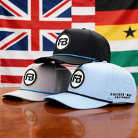 Gorra de Playa Impermeable con Logotipo Personalizado en PVC, Gorra de Béisbol Deportiva de 5 Paneles con Corte Láser Perforado y Cuerda, Gorras de Golf