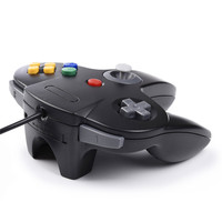 Mando de Juego con Cable USB N64, Joystick, Joypad para Nintendo 64, Negro, Rojo, Gris, Amarillo, Azul, Motor de Vibración, Consola de Juegos