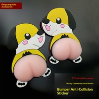 Stiker Pelindung Bentuk Pantat Lucu Kartun Anti Gores Anti Tabrakan untuk Bumper Pintu Mobil dan Kaca Spion (Ramah Lingkungan)
