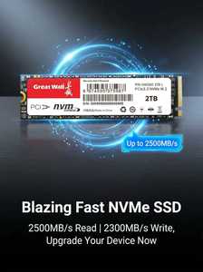 새로운 그레이트 월 GW3300 NVMe M.2 PCIe3.0 SSD 3D NAND TLC 고속 3300MB/s 2TB 대용량 내장형 노트북용 EMC FCC ROHS 인증 - Product Image 6