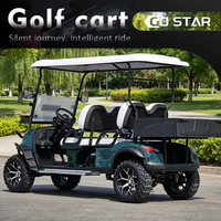 Carrito de Golf de 4 Pasajeros Equipado con Batería de Plomo-Ácido, Plataforma de Carga Grande, Vehículo de Doble Uso para Pasajeros y Carga, Ideal para Villas y Parques