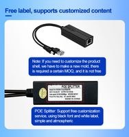 Répartiteur PoE HX-PD-24 48V 24V 1A 10/100Mbps 25W IEEE802.3-AF/AT en plastique ABS pour câble RJ45, système de caméra IP de surveillance