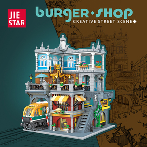 Jie Star New City librería invertida biblioteca paisaje urbano creativo modelo grande con ladrillos Led juguetes para niños juegos de bloques de construcción - Product Image 2