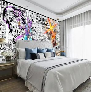 Carta da parati impermeabile antistatica di animazione del drago giapponese per la decorazione interna dell'umidità del salotto - Product Image 3