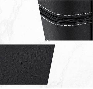 Voyage <span class=keywords><strong>6</strong></span> fentes <span class=keywords><strong>montres</strong></span> boîte de <span class=keywords><strong>rangement</strong></span> en cuir PU noir stockage luxe montre-bracelet Bracelet boîtier boîte - Product Image 6