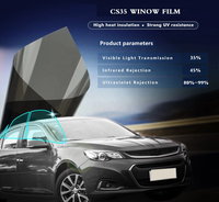 Película de Privacidad para Ventanas de Auto 3M 5% Negra PET Nano Cerámica de 2 Capas, Bloquea el 99% de Rayos UV y el 97% de Rayos Infrarrojos, Adhesivo Fuerte