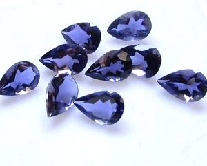 Juego de 5 Piezas de Gemas Sueltas de Iolita en Forma de Pera de 6x9mm, Corte de Precisión, para Joyería y Manualidades - Product Image 4
