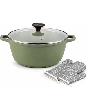 Casserole en céramique antiadhésive de haute qualité, style moderne, compatible induction, pour soupes et ragoûts, en fonte. - Product Image 3