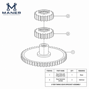เฟืองไทม์มิ่งเพลาข้อเหวี่ยง MANER 23 ฟัน รุ่น OE 06H105209AT 06K105209 สำหรับ EA888 Golf GTI Tiguan Passat CC Scirocco Audi อะไหล่ทดแทน - Product Image 5