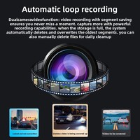 Nouvelle caméra embarquée Wi-Fi 4 canaux 4K HD, enregistrement avant et intérieur, quatre objectifs, angle de 170°, détection de mouvement, enregistrement en boucle, compatible smartphone