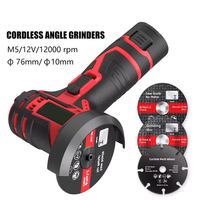 Meuleuse d'angle sans fil 21V à batterie lithium, sans balais, 3 pouces, outil portable mini, multifonctionnel industriel pour découpe et polissage DIY
