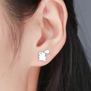 REETI 925เงินสเตอร์ลิงกระต่ายหัวผักกาดต่างหูสตั๊ดสำหรับผู้หญิงเครื่องประดับจัดงานแต่งงานที่สง่างาม - Product Image 4