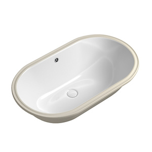 <span class=keywords><strong>Lavabo</strong></span> de cerámica ovalado moderno, <span class=keywords><strong>lavabo</strong></span> de fácil limpieza para balcón, hogar y hotel/baño, para espacios comerciales domésticos modernos - Product Image 6