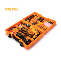 Ensemble d'outils électriques pour perceuse DINGQI de 28 pièces, kit d'outils électriques et manuels multifonctions avec boîte de rangement pour la réparation à domicile et le bricolage