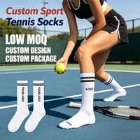 Chaussettes de sport en coton personnalisées avec logo pour hommes, idéales pour le tennis, la gym, la course à pied – Vente en gros
