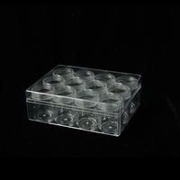 Boîte de rangement spirale créative en plastique transparente à 12 compartiments pour petits objets et bijoux, 20g, idéale pour le sous-conditionnement