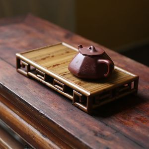 Support à thé en bambou Xiangfei, mini, pour infusion à sec, avec une tasse et un pot, accessoires pour la cérémonie du thé Kung Fu - Product Image 3