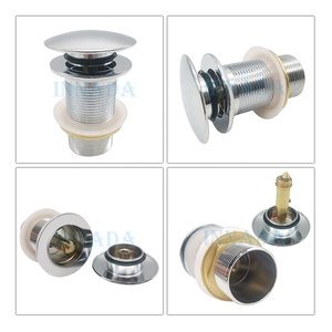 Đen unslotted lưu vực chất thải-Matt Đen <span class=keywords><strong>Pop</strong></span> <span class=keywords><strong>Up</strong></span> Brass bồn rửa chất thải-push button - Product Image 6