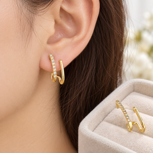 Orecchini a clip da donna dal design semplice, accessori per l'orecchio da indossare tutti i giorni - Product Image 2