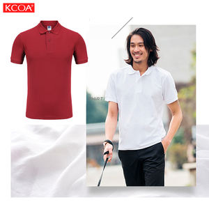 Vente en gros de t-shirts polo à manches courtes polo blanc pour hommes polyester coton brodé imprimé polos personnalisés pour hommes - Product Image 1