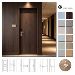<span class=keywords><strong>Porte</strong></span> intérieure en bois <span class=keywords><strong>acoustique</strong></span> 46 dB de qualité supérieure, recouverte de PVC, étanche, avec technologie de double étanchéité en forme de T - Product Image 1