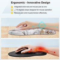 Tapis de souris ergonomique personnalisé en gel avec repose-poignet, antidérapant, en silicone, imperméable, impression par sublimation multicolore, tapis de jeu