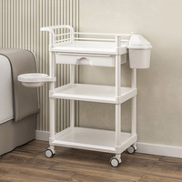 Chariot de rangement sur pied avec tiroirs pour outils de beauté, salon de beauté, extension de cils, équipement de salon, spa, clinique esthétique et soins du visage