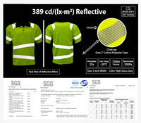 Vêtements de sécurité au travail JIADE, chemise Henley haute visibilité pour hommes, épaules contrastées, réfléchissantes, respirantes, en polyester, pour le personnel au sol des aéroports