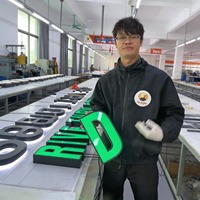 Fabricant d'enseignes LC, enseigne en lettres 3D imperméable, enseigne en acrylique éclairée par LED, enseigne personnalisée pour entreprise avec certificat UL