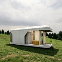 Kit de maison miniature moderne préfabriquée, capsule spatiale, maison en forme de pomme, conteneur en acier portable, maison capsule, maison modulaire, villa modulaire