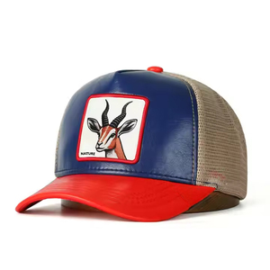 انفجارات امريكان وأوربية حيوان رسوم كرتونية واقية من الشمس شبكة تطريز سائق شاحنة أسود النمر الديك قبعة الذئب - Product Image 6