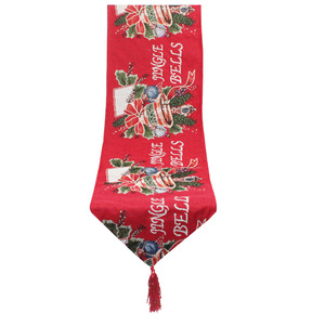 New Christmas Decorations Tassel Polyester-cotton Table Runner Creative Christmas <b>Tablecloth</b> Dining Table Decoration Home Décor - Product Image 5