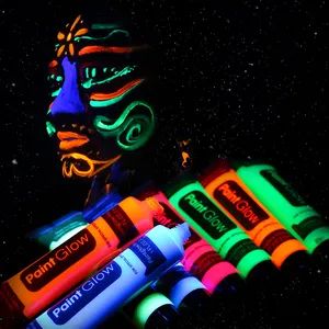 Professional Makeup stage clubbing black light Neon White UV Color 10ml set pittura Glow In The Dark Face Paint Kit per Kid