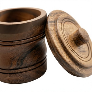 Tarro de Almacenamiento de Madera Natural con Tapa de Madera, Capacidad de 250 ml, Hermético, Duradero, Ecológico, Diseño Clásico, Multifuncional para Té y Café - Product Image 5