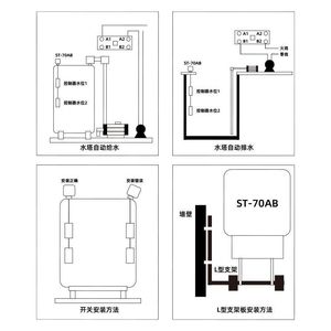 เซ็นเซอร์วัดระดับของเหลว Langrui Hardware รุ่น 70AB สวิตช์ลูกลอยคู่ 24V DC สำหรับระบบจ่ายน้ำอัตโนมัติในถังเก็บน้ำ - Product Image 2
