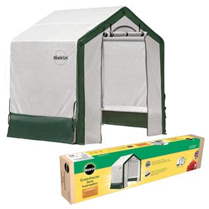 เรือนเพาะชำขนาดเล็กกลางแจ้ง 6' x 6' x 6' พร้อมผ้าคลุมกันรังสียูวี แผงซิป ผ้าคลุมใส เหมาะสำหรับการปลูกพืชทุกฤดู - Product Image 1